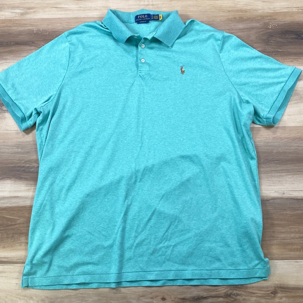 Polo Ralph Lauren Polo Mens XXL Classic Fit Cotton Jersey Mint Green Heritage